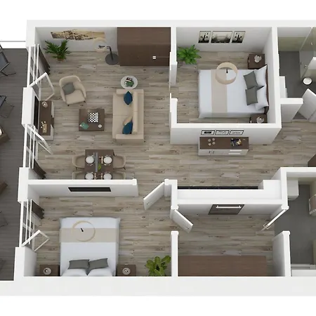 Апартаменты Duenenlounge - 5 Sterne Mit West-balkon Und Fantastischem Blick Ueber Den Deich Вустров